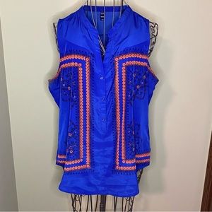 Old Navy Blue Sleeveless Blouse